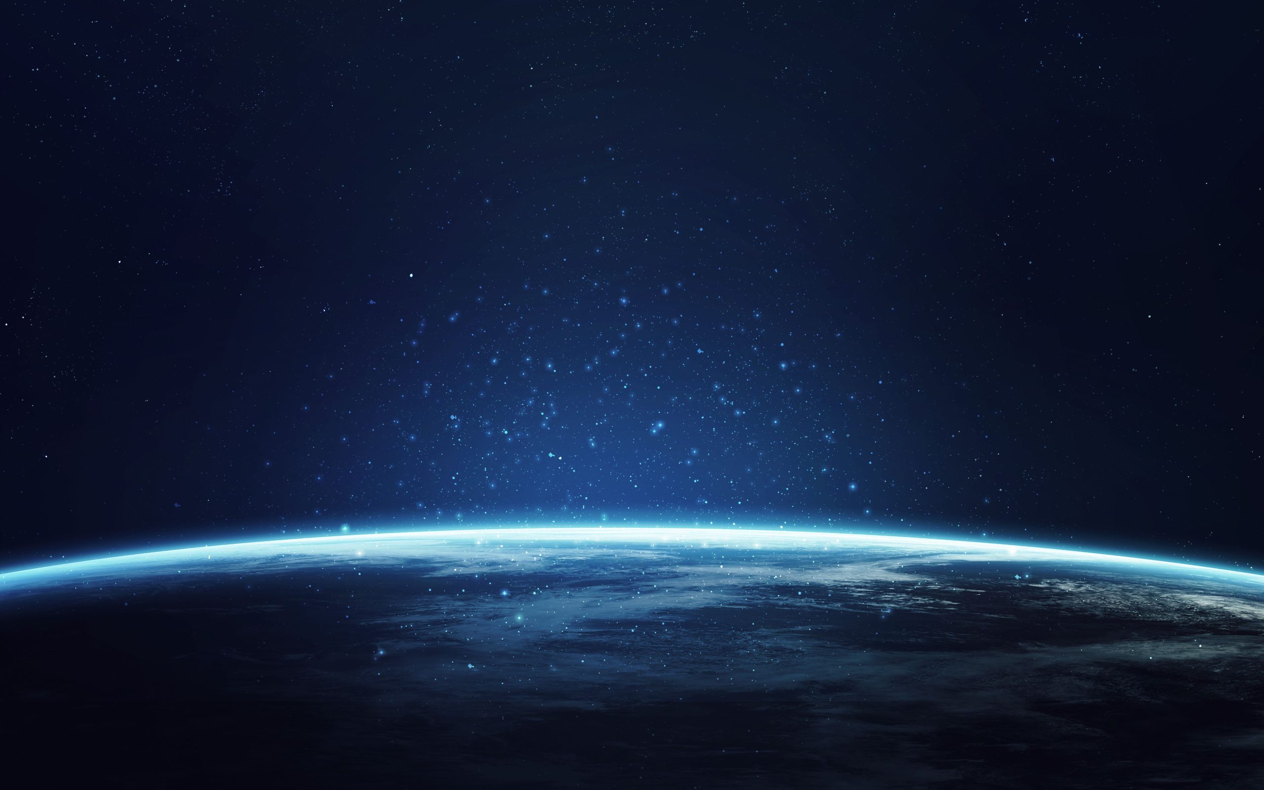 Earth horizon from space
