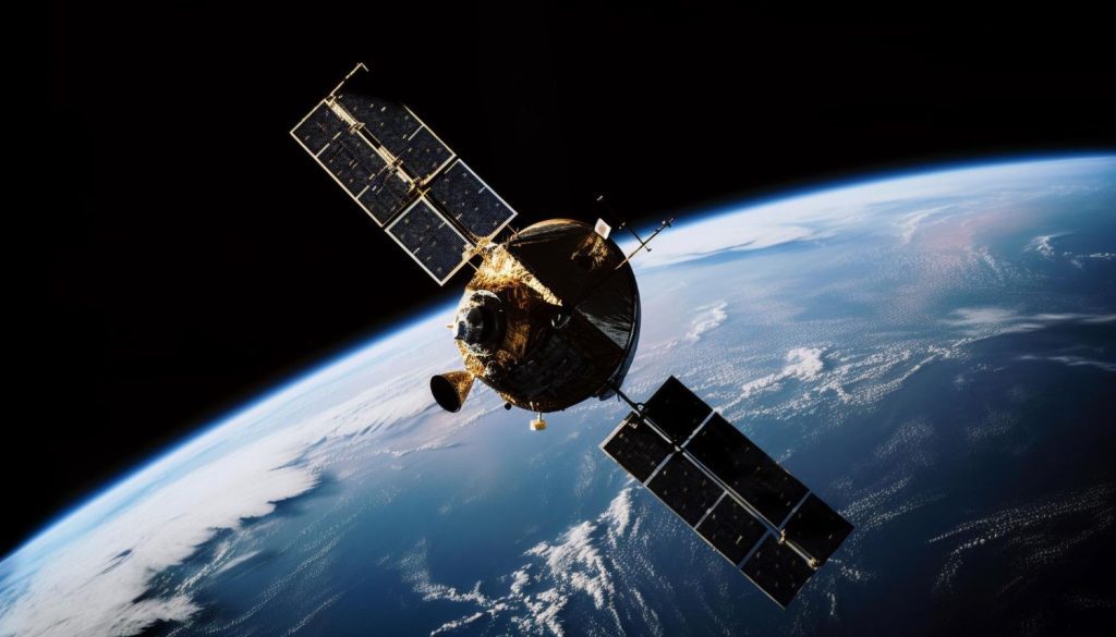 Satélite sobre tierra