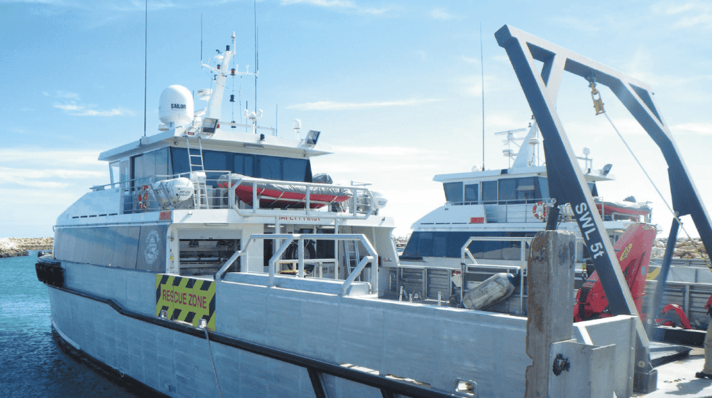 Small vessel docked