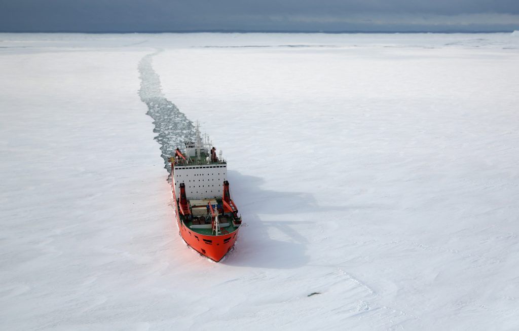 Icebreaker ship to illustrate LEO connectivity for maritime