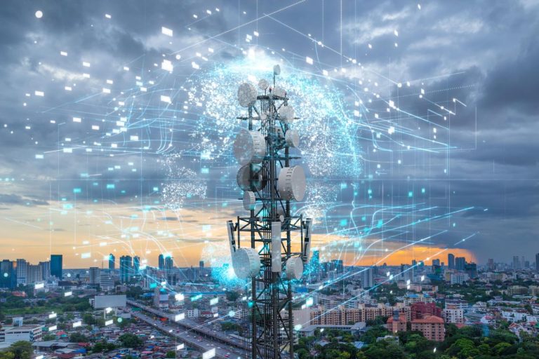 Imagen digitalizada de una torre LTE