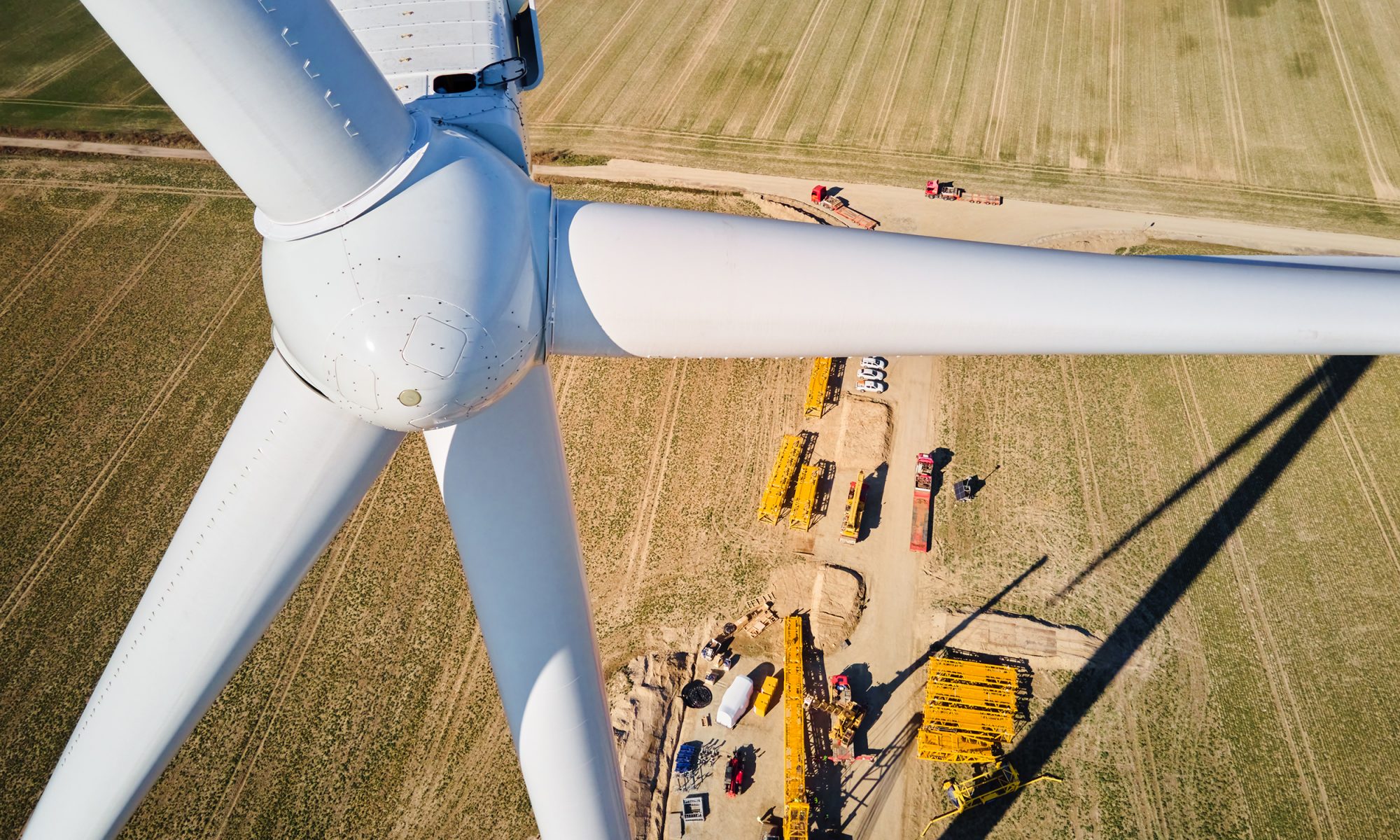 Photo from the top of a wind turbine to illustrate remote asset management