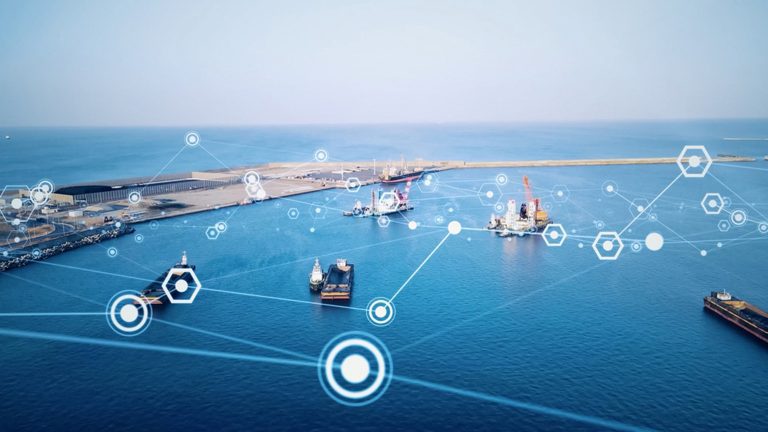 Imágenes abstractas de barcos para ilustrar la gestión remota de activos IoT