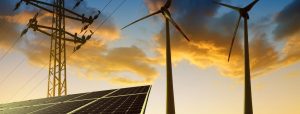 Turbinas eólicas y paneles solares